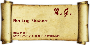 Moring Gedeon névjegykártya